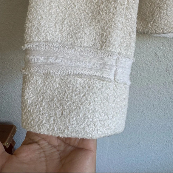 Vince Boucle Texture Drape  Front Cardigan Sweater Jacket Size 6 Boho Minimalist - Picture 6 of 10